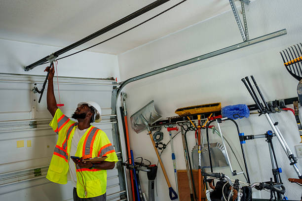 Professional Garage Door Panel Replacement technician working in Lincoln, ID